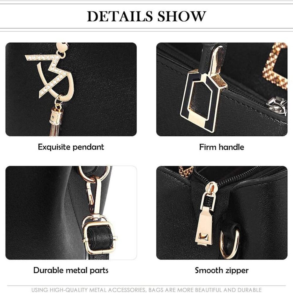 Womens Purses and Handbags Shoulder Bags Ladies Designer Top Handle Satchel Tote - Picture 7 of 7